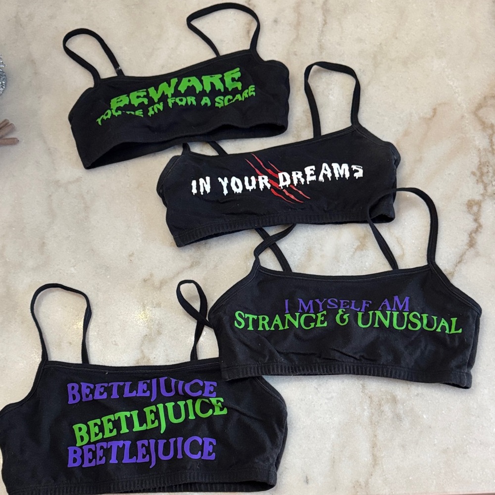 Lot of four crop tops small